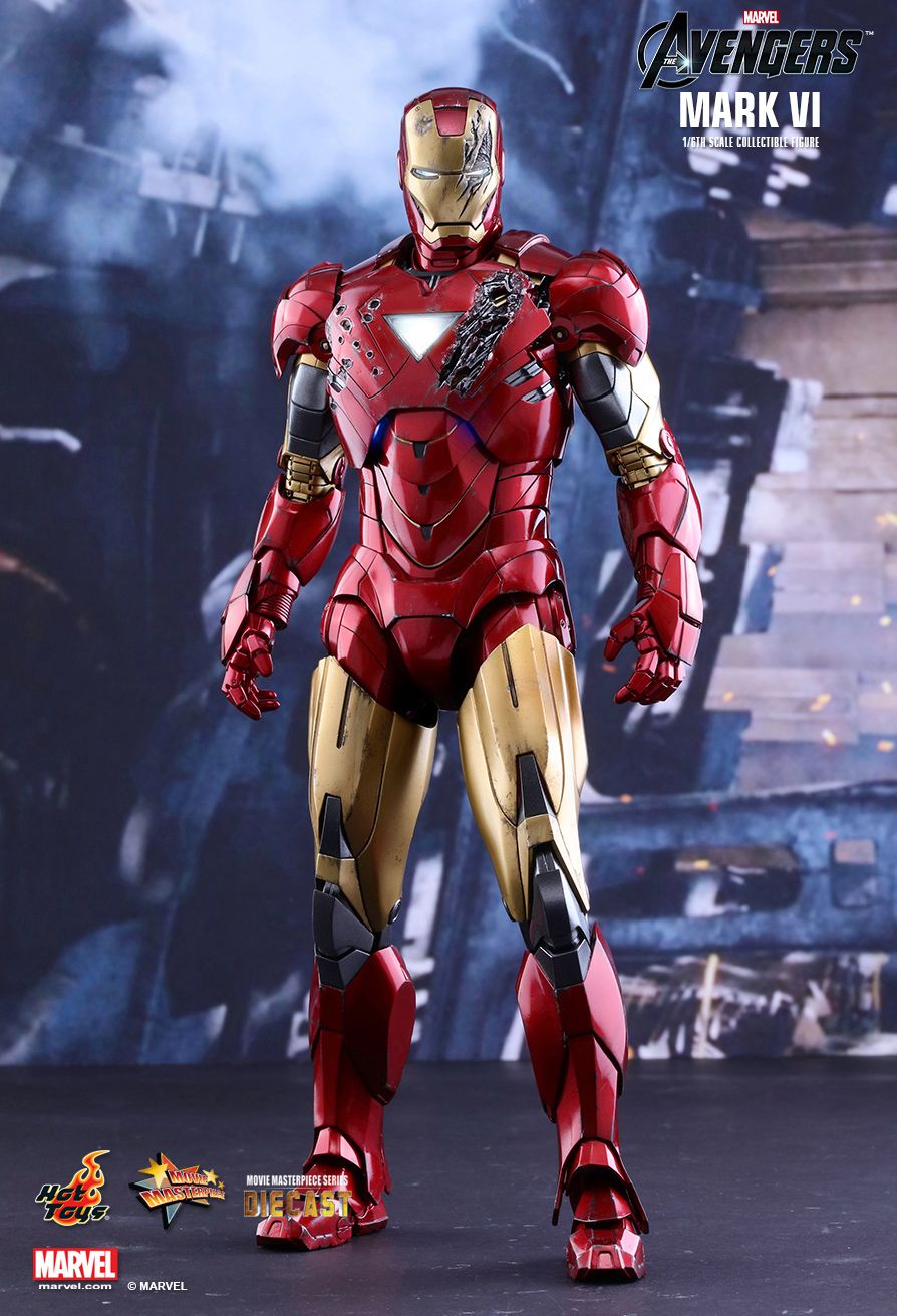 Iron Man Mark VI  Sixth Scale Figure by Hot Toys Movie Masterpiece Series 